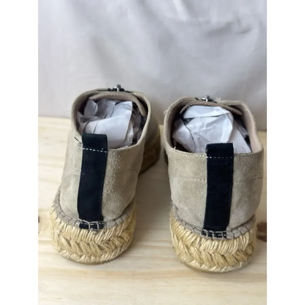 Eric Michael Serena Womens Brown Nubuck Espadrille Platform Shoes Size 39/8.5-9